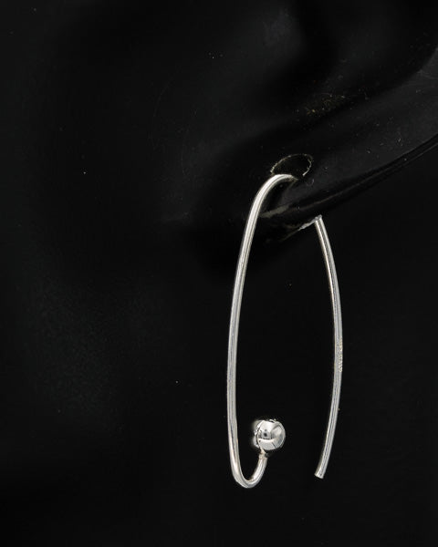 Sterling silver hook  with a ball