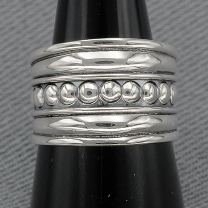 Sterling silver Bali ring with bobble detail