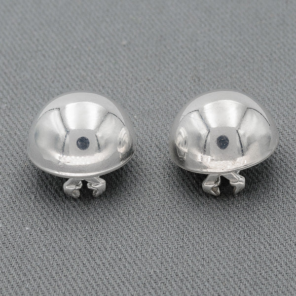 Sterling silver dome earrings 22 mm