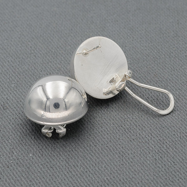 Sterling silver dome earrings 22 mm
