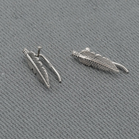 Sterling silver feather climber