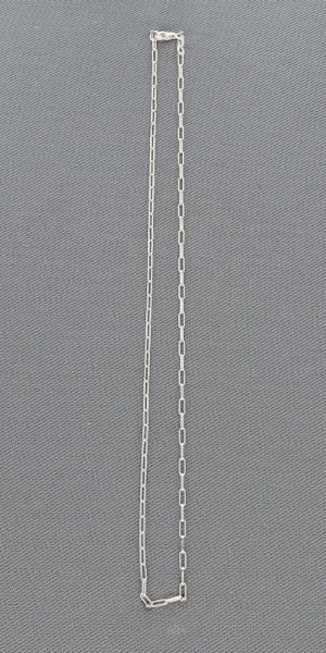 Sterling Silver Paperclip Chain 1mm x 5mm Links – Fine Modern Link Necklace for Layering