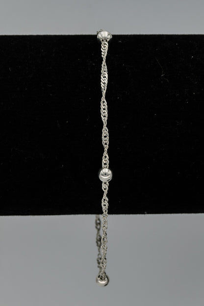 Silver ball bracelet