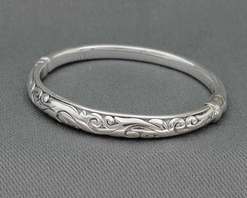 Sterling silver bangle 65 mm
